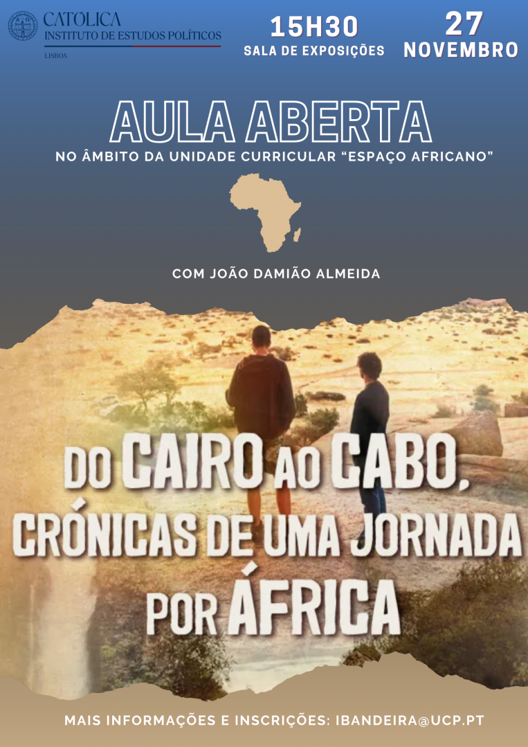 CARTAZ Aula Aberta "Do Cairo ao Cabo" 2024