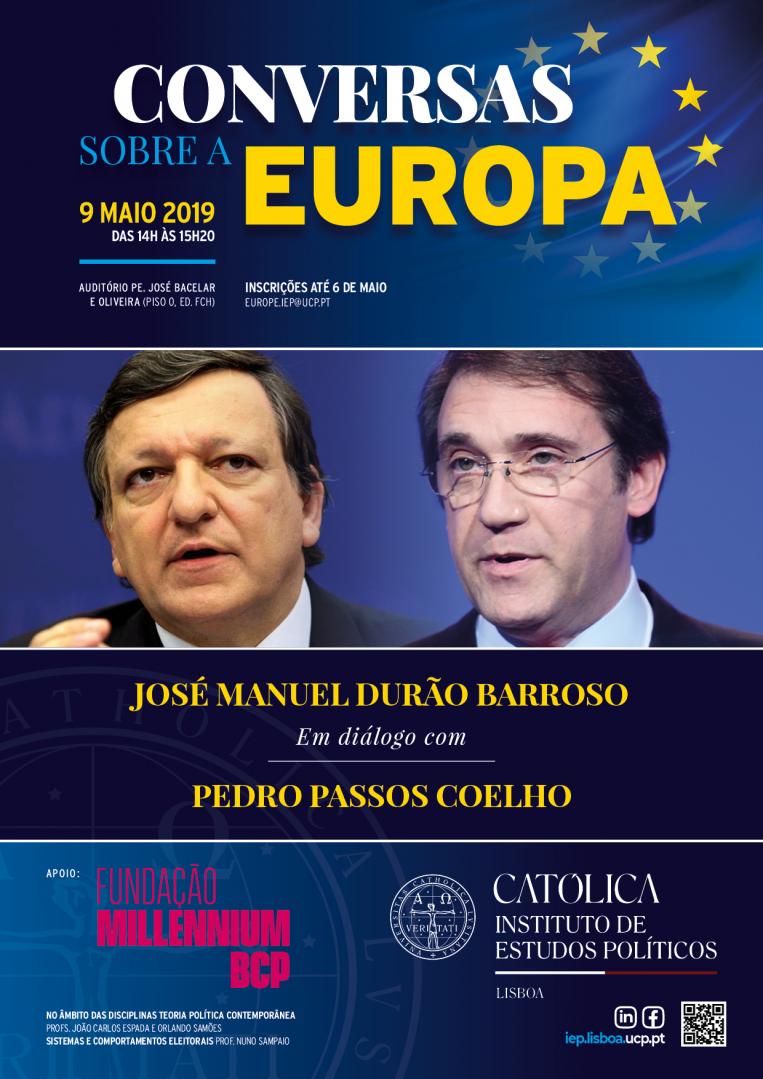 Cartaz Conversas sobre a Europa 9 de Maio