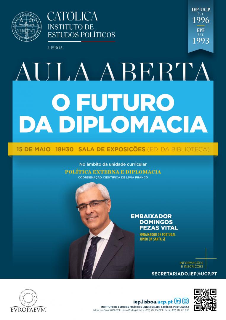 Cartaz  - Aula Aberta O Futuro da Diplomacia 