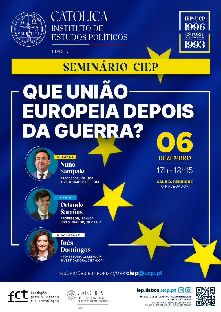 Cartaz CIEP "Que UE depois da guerra?