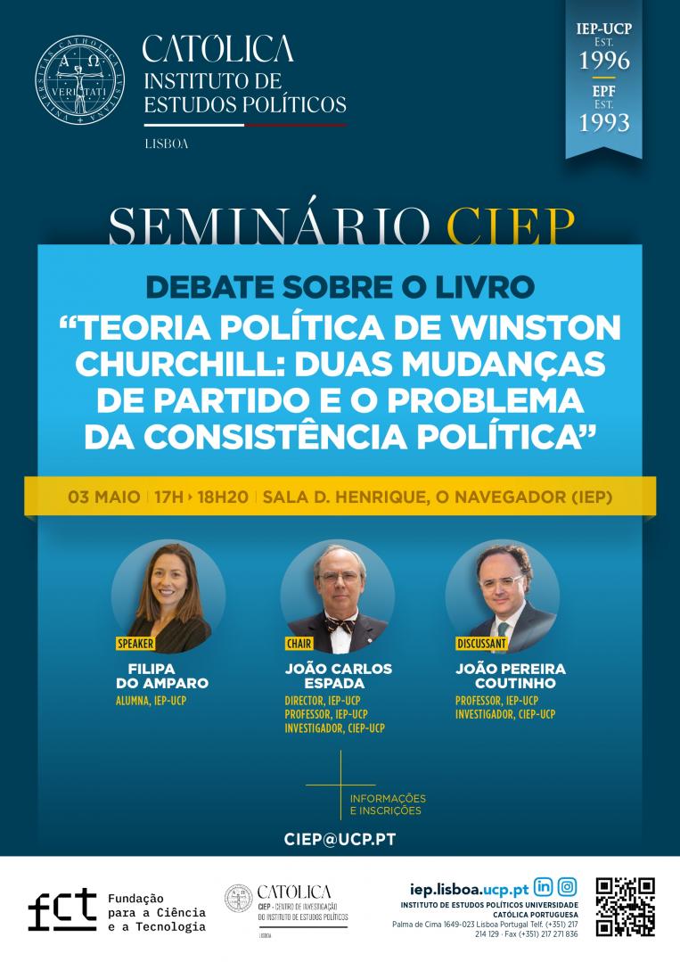 Seminário CIEP - Cartaz Teoria Política de Winston Churchill 