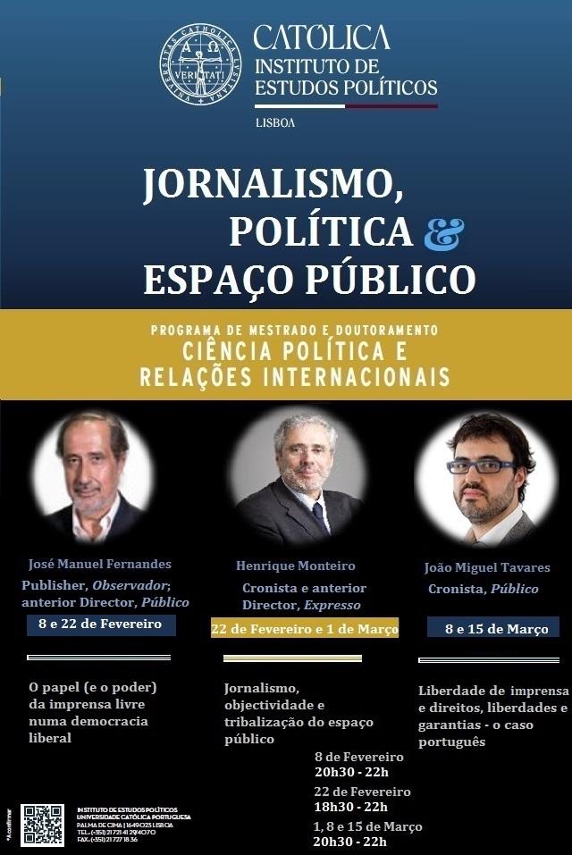 Poster Jornalismo Política e Espaço Público